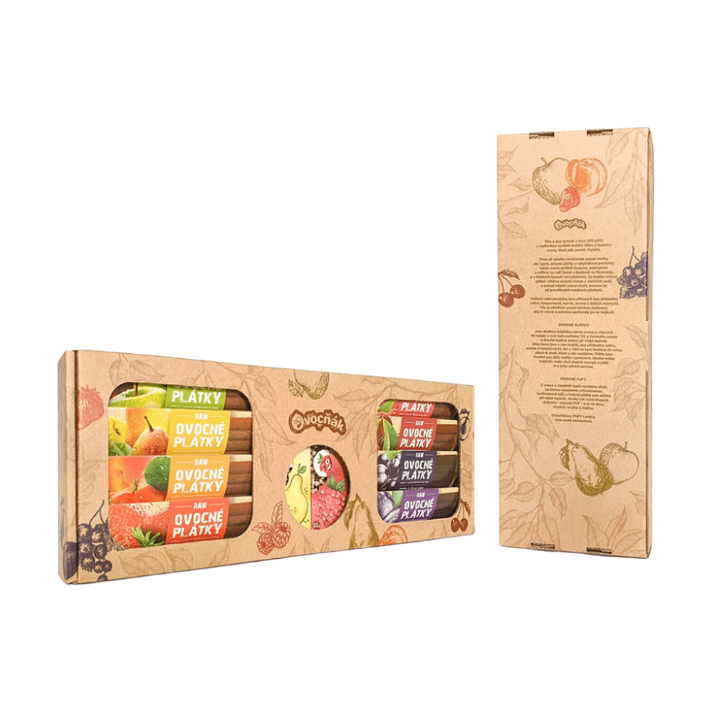 OVOCŇÁK Darčeková sada s plátkami a pufmi 204 g