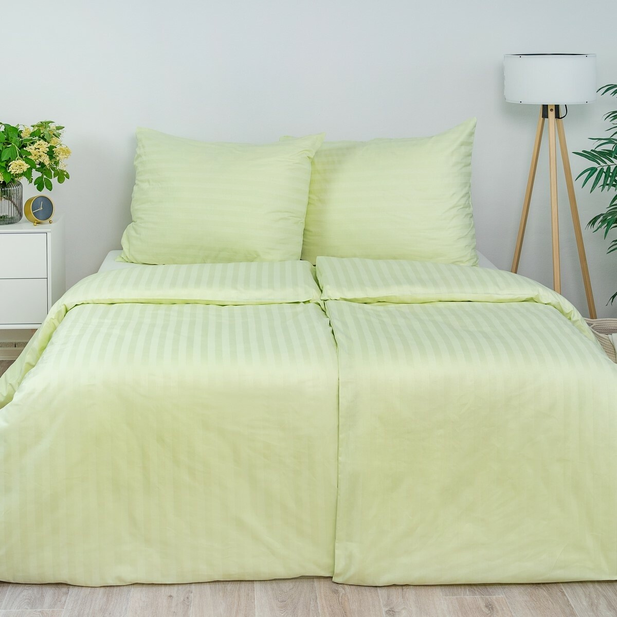 Stanex Obliečky atlas grádl zelená, 140 x 200 cm, 70 x 90 cm