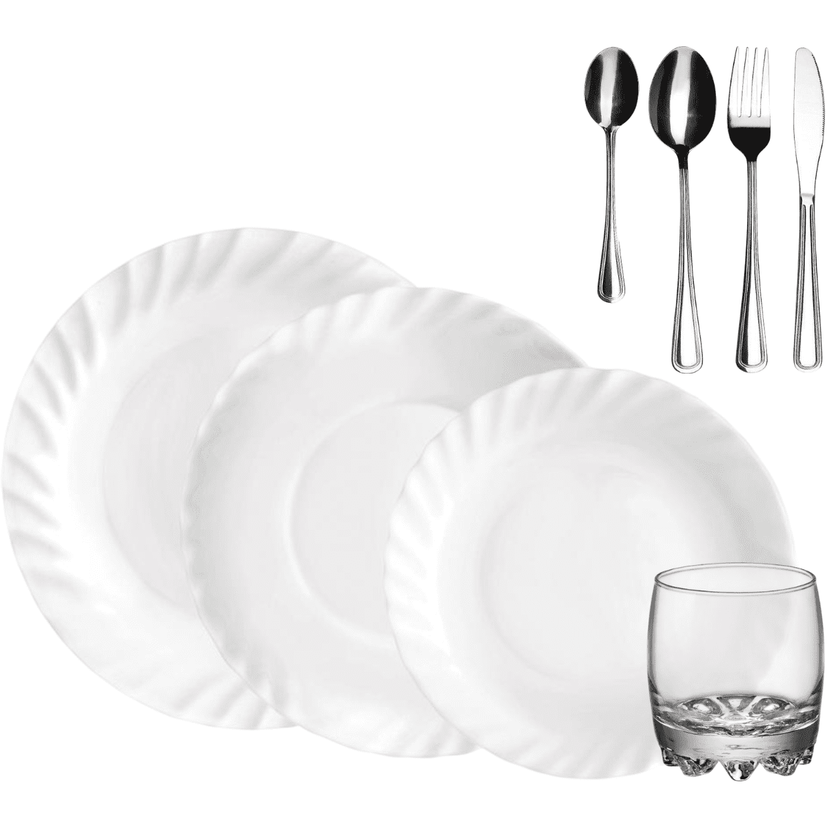 Bormioli Rocco 48-dielna jedálenská súprava s príbormi Prima & Hanna