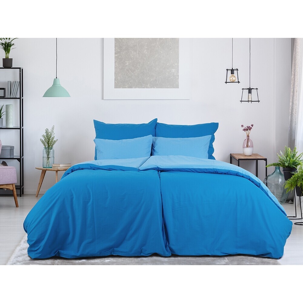 B.E.S. Petrovice Bavlnené obliečky Double face kobalt/nebeská