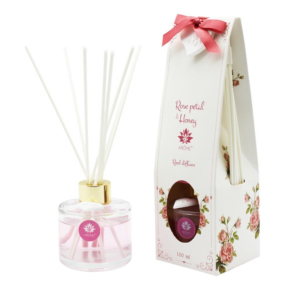 Arome Difúzer s tyčinkami Rose petal & Honey, 100 ml