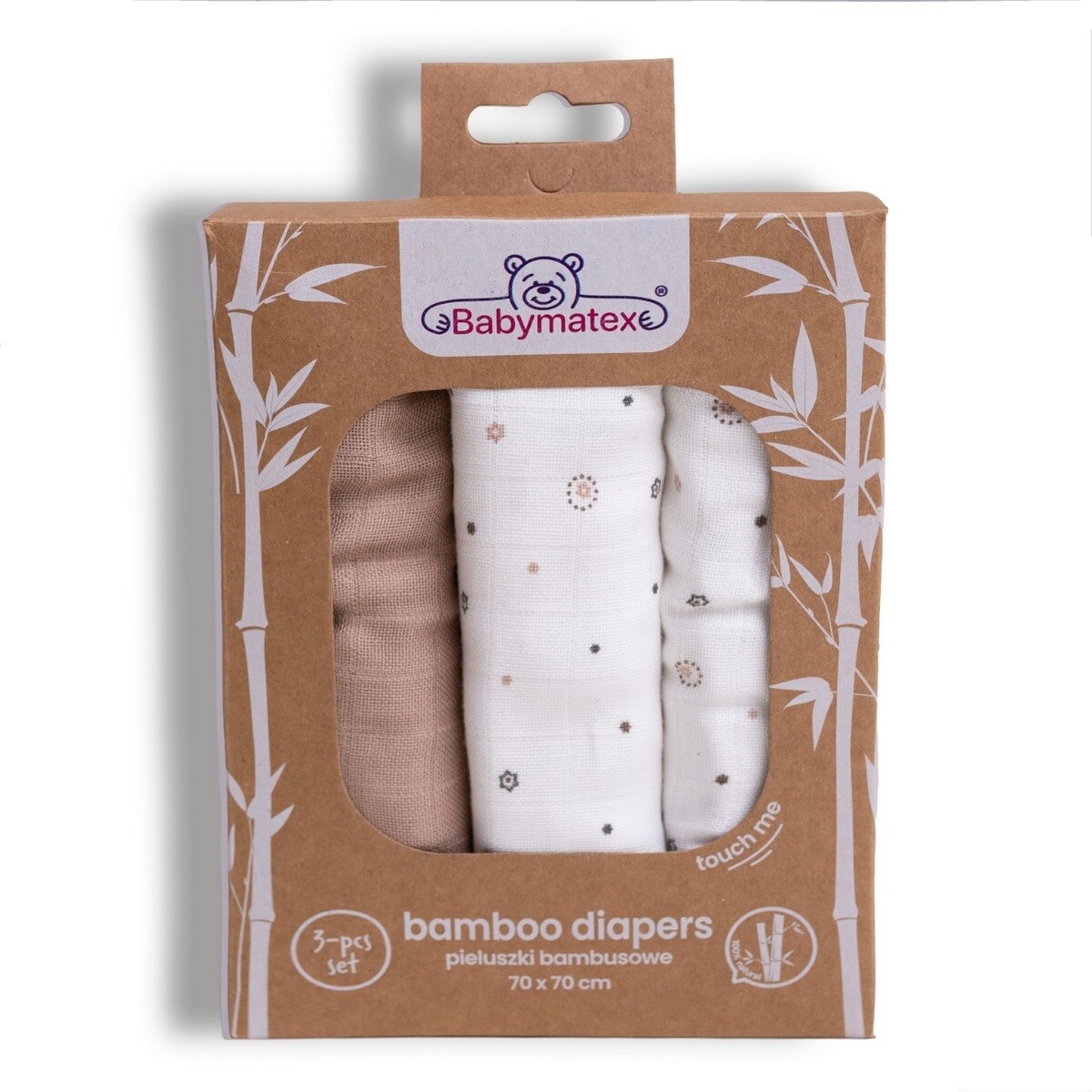 Babymatex Bambusové plienky Hviezdičky, 70 x 70 cm, súprava 3 ks