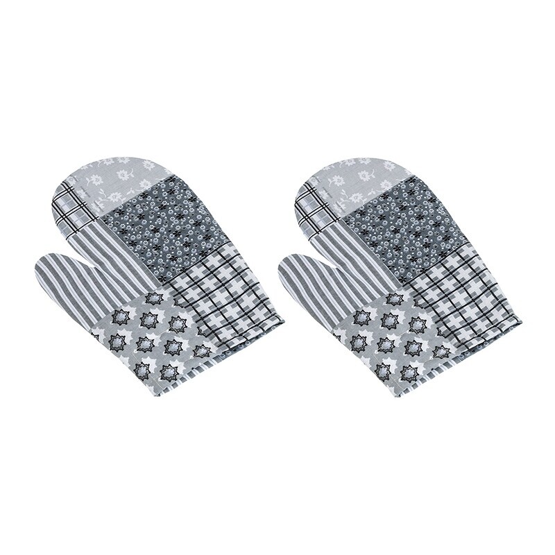 Bellatex Kuchynská chňapka Patchwork šedá, 28 x 18cm, 2 ks