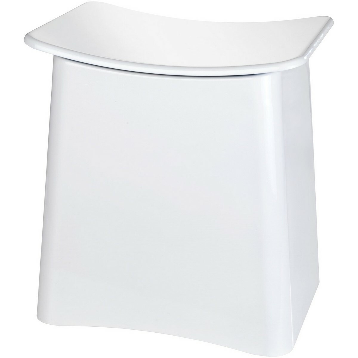 Wenko Kúpeľňová stolička s priestorom na bielizeň Wing, biela, 45 x 33 x 48 cm