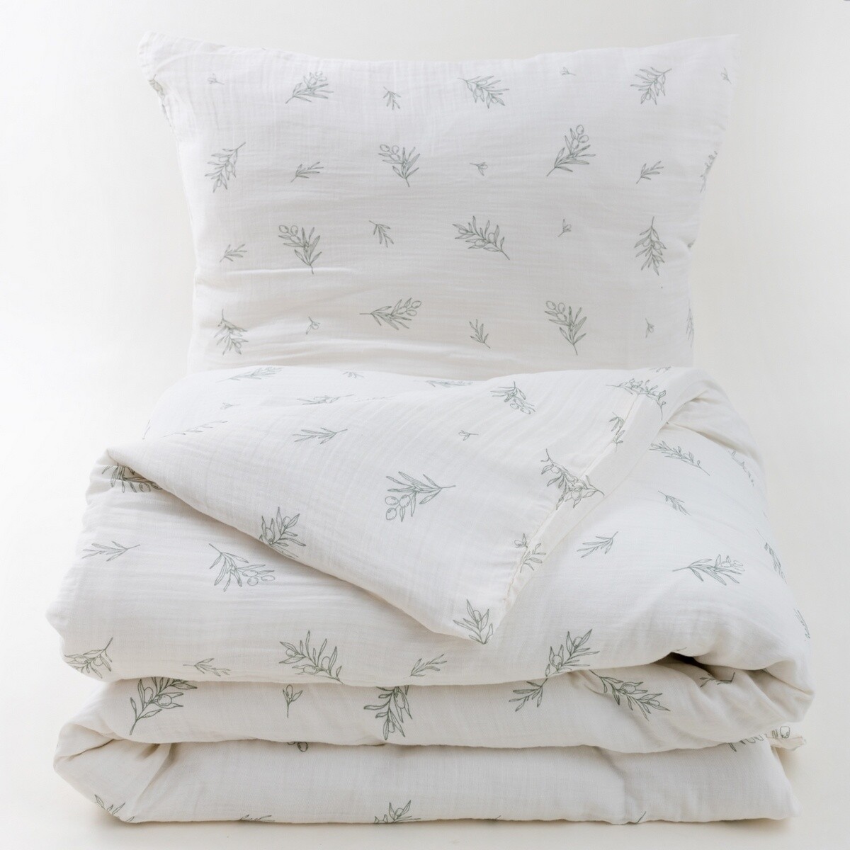 Matex Mušelínové obliečky Olivka, 140 x 200 cm, 70 x 90 cm