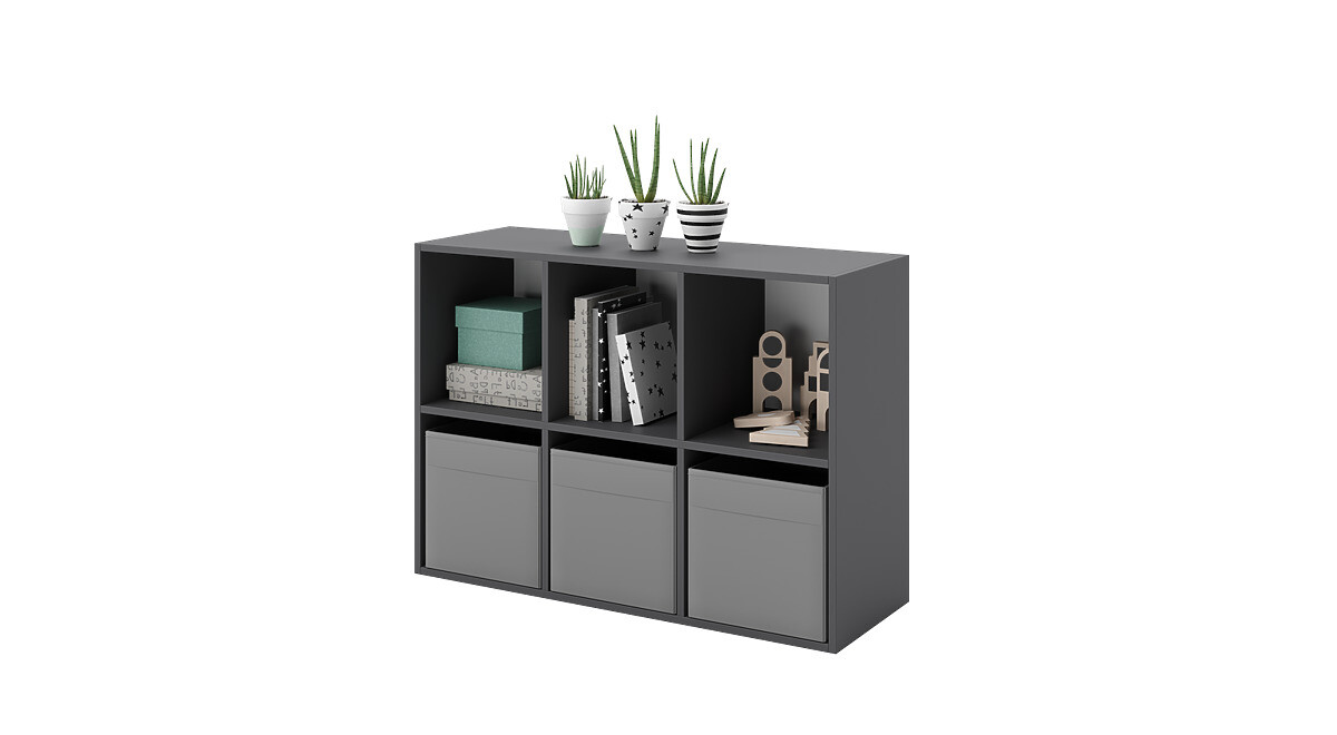 Regál Loni 2x3 sivý 1 ks