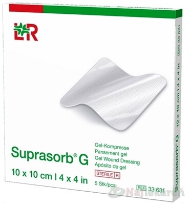 Suprasorb G Krytie na rany hydrogélové sterilné kompresy (10 x10 cm) 5 ks