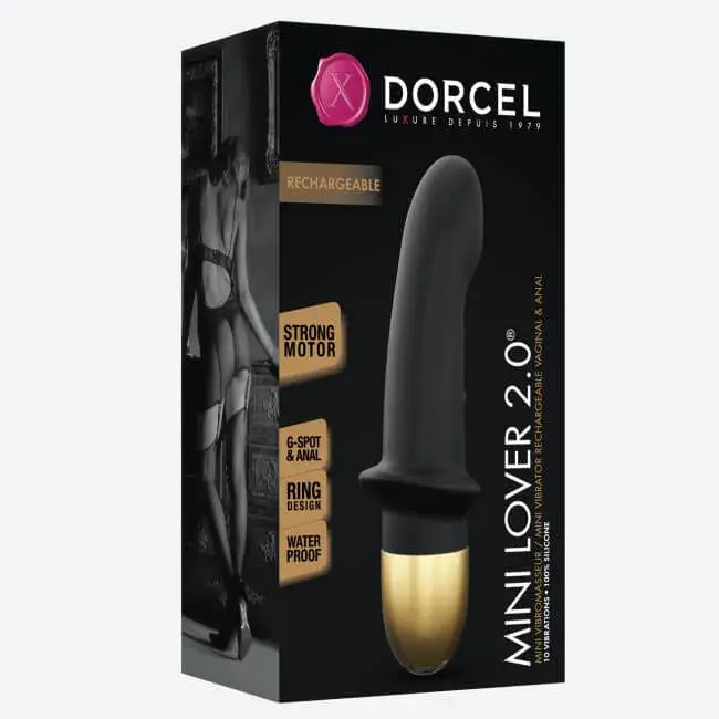 Dorcel Mini Lover 2.0 - G-bod vibračný milenec, čierno-zlatý