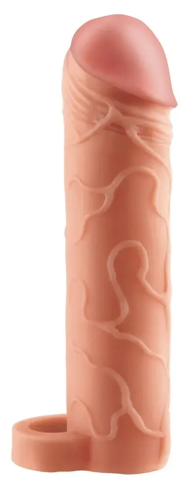 X-TENSION Perfect 2 - penisový návlek s krúžkom (19cm) - naturálny