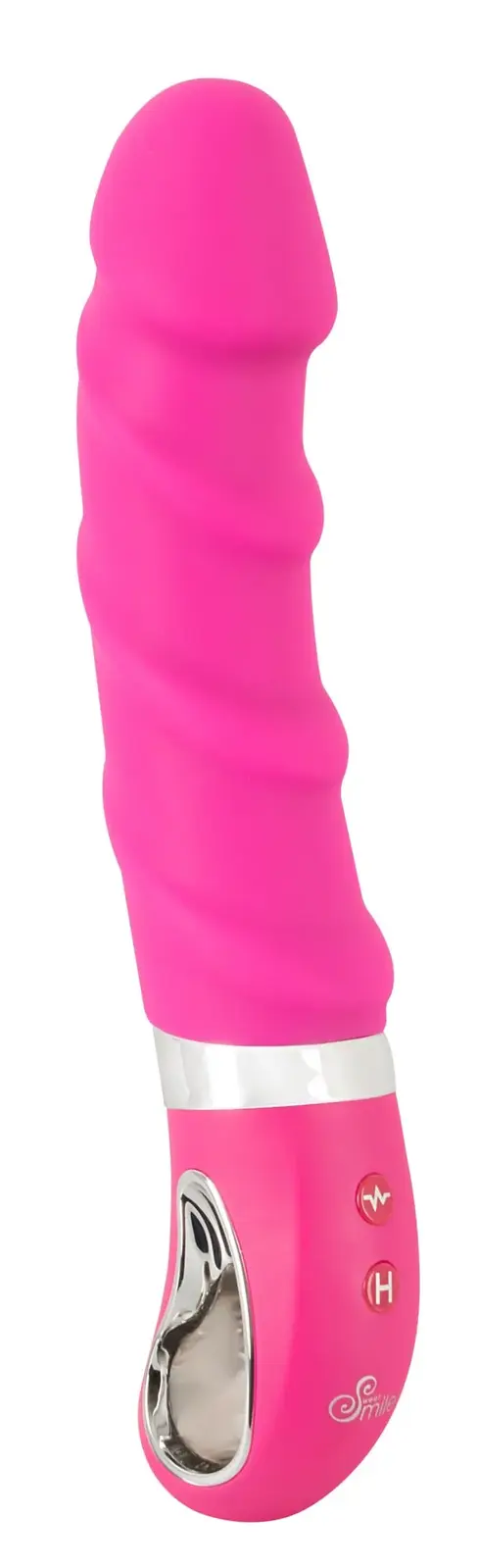 SMILE Soft - nabíjací vibrátor s ohrevom (ružový)