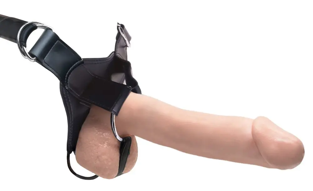Fetish Strap-On 12 - pripevniteľný dutý dildo (prírodný)