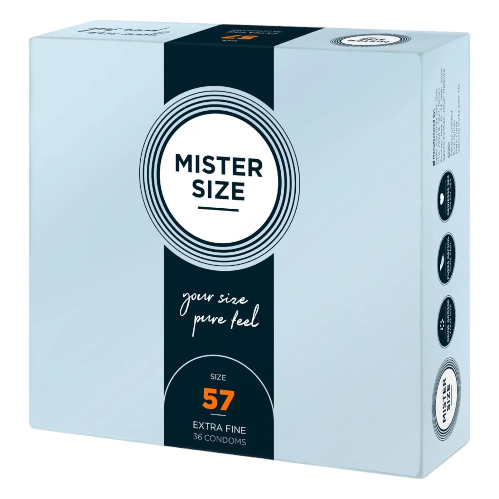 Mister Size úzky kondóm - 57mm (36ks)