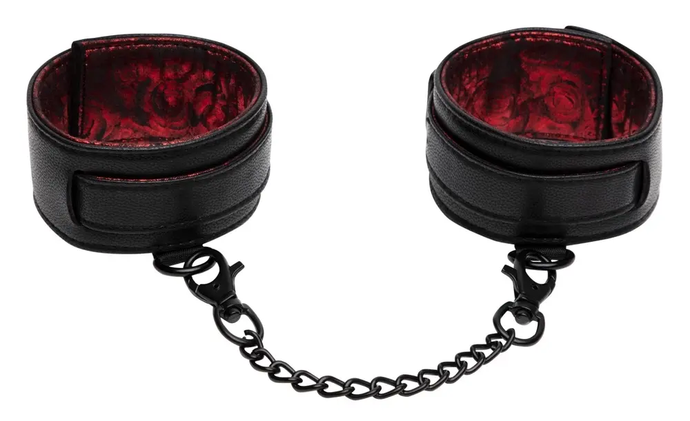 Päťdesiat odtieňov sivej - členkové putá (čierno-červené)