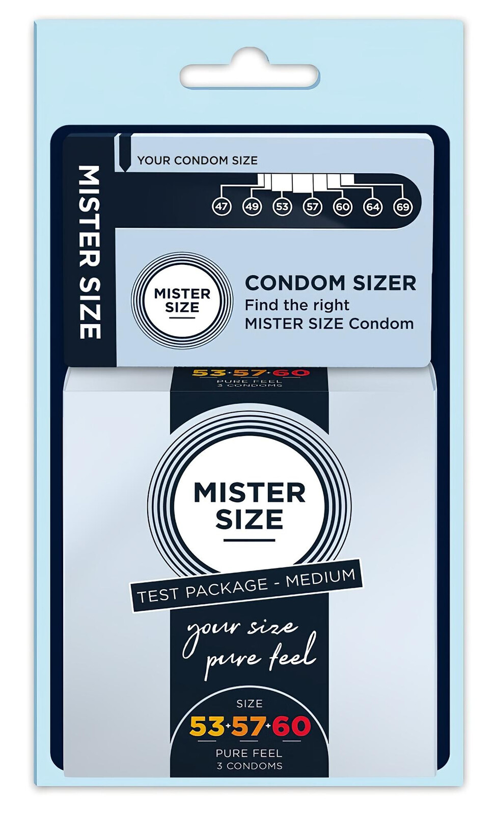 Mister Size Skúšobný balíček s meradlom - M 3ks