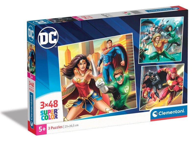 Clementoni Puzzle 3x48 DC Comics Justice League
