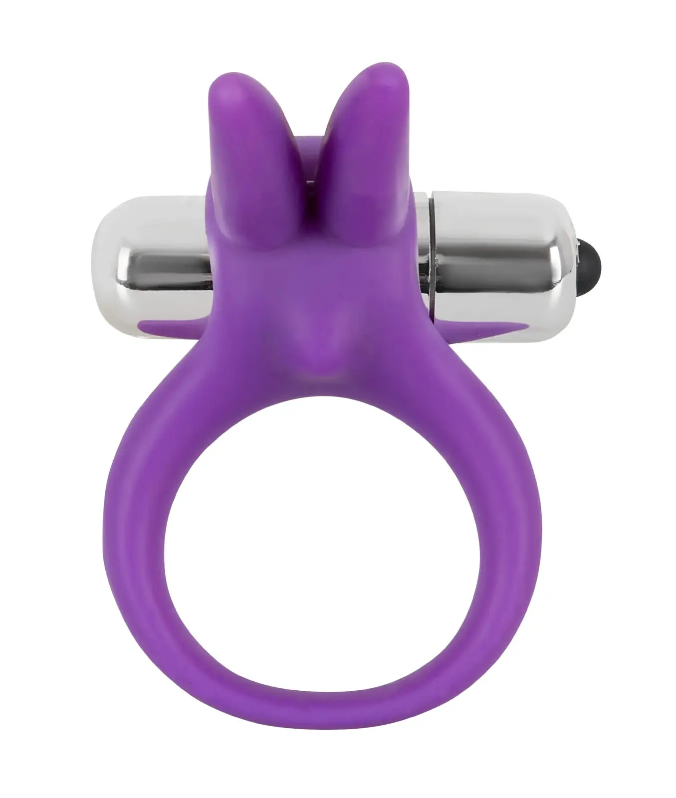 SMILE králiček - vibračný erekčný krúžok (fialový)