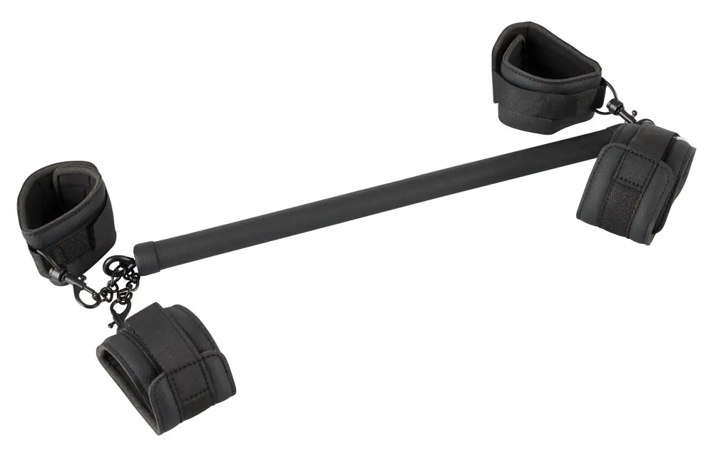 Fetish - set na zväzovanie z umelej kože (6 dielov) - čierna