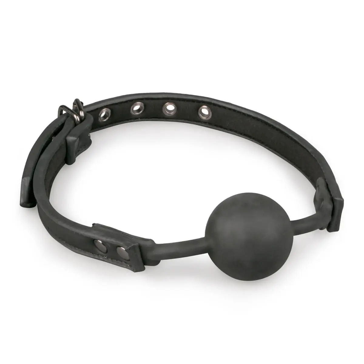 Easytoys - silikónový ball gag (čierny)