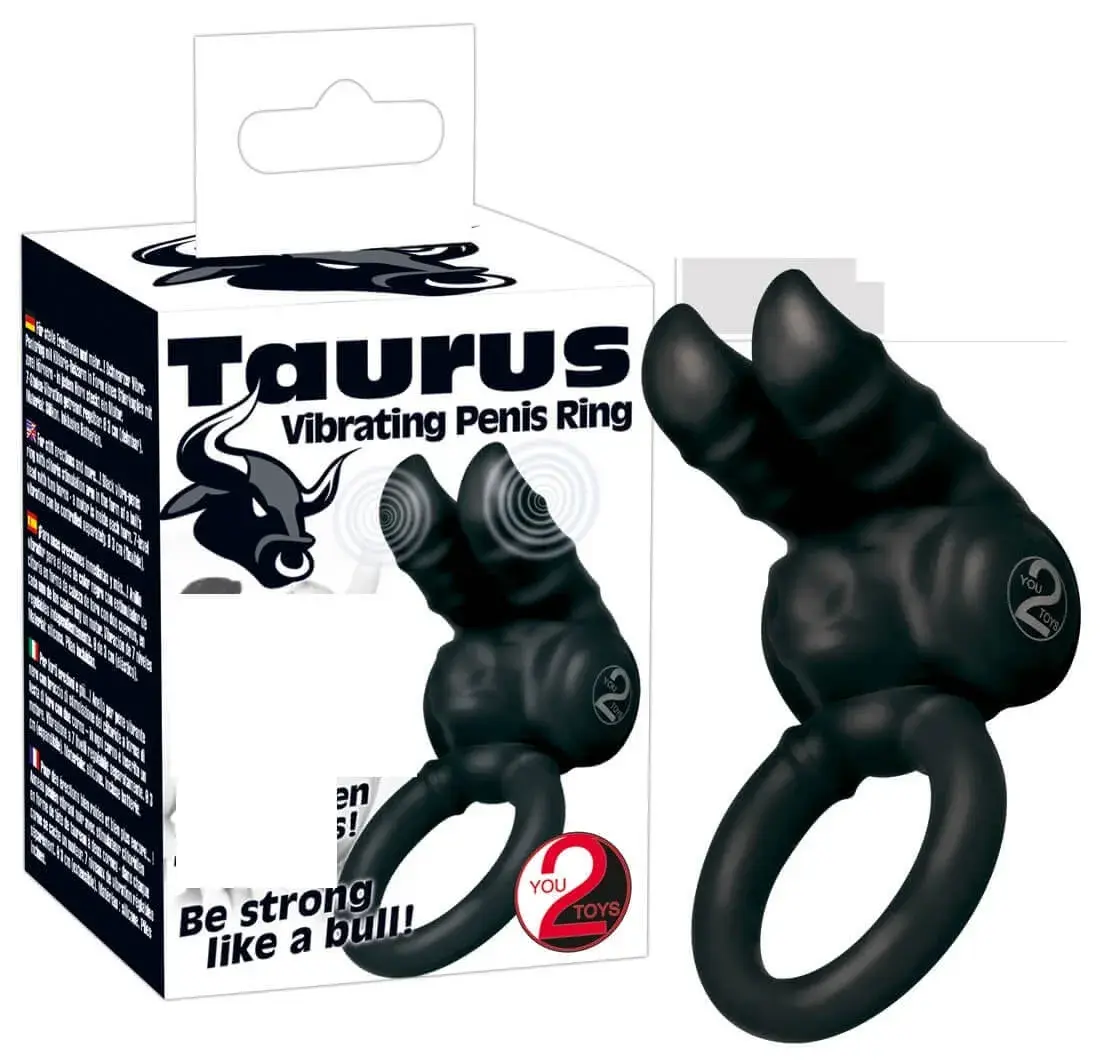 You2Toys Taurus – vibračný, dvojmotorový krúžok na penis