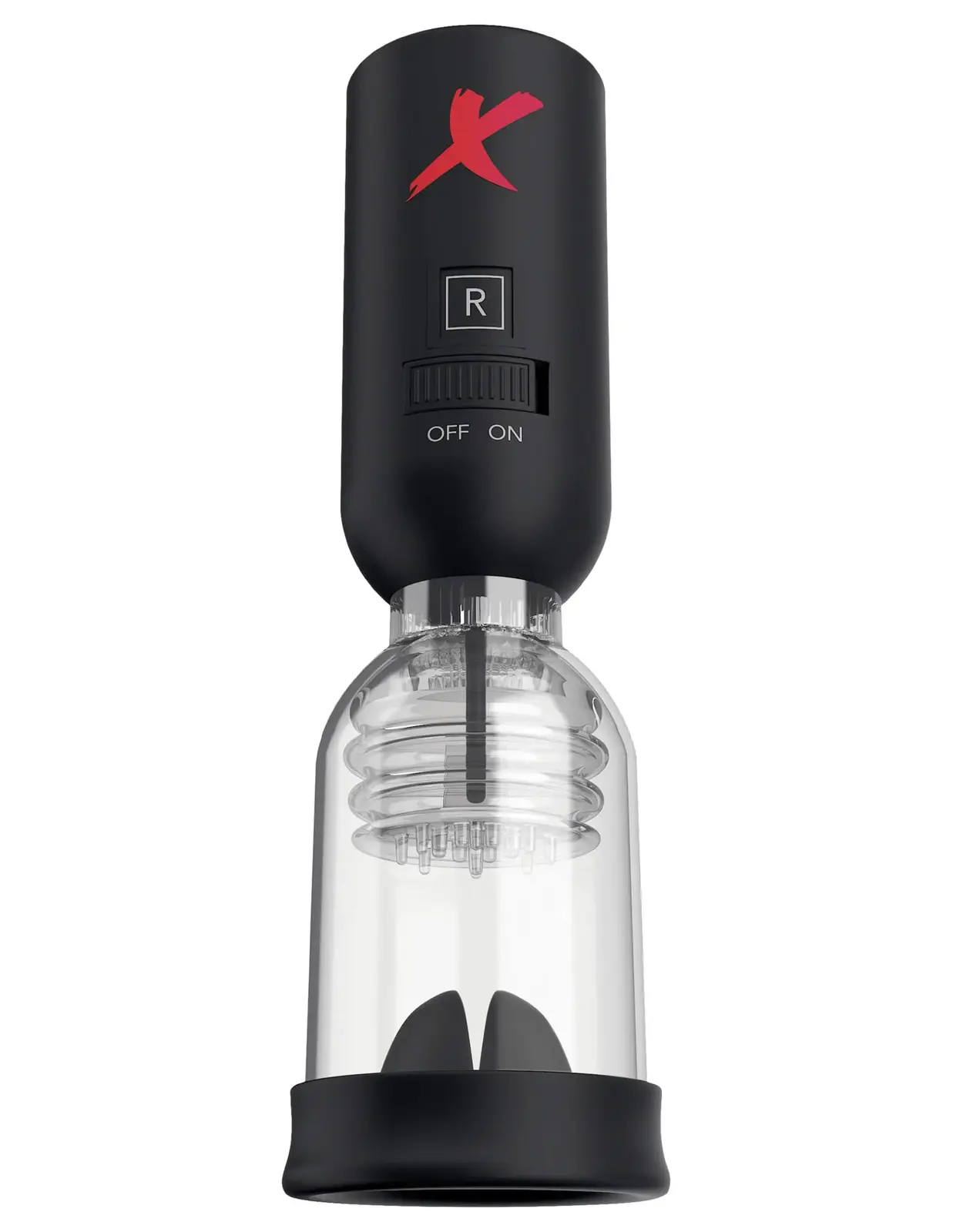 PDX Elite Tip Teazer - automatický sací vibrátor na žaluď (čierny)