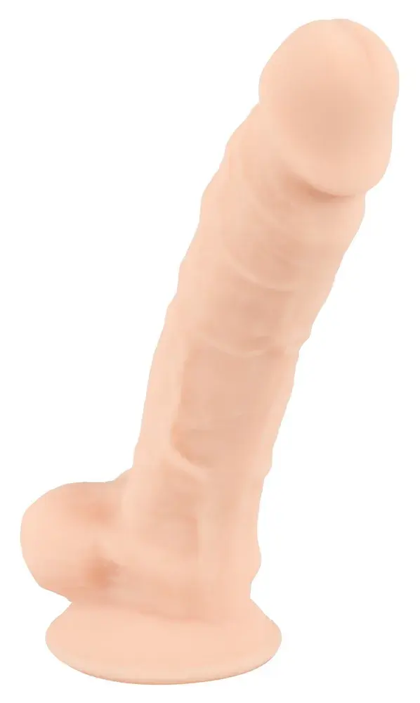 Silexd 7 - prisávací dildo - 17,5 cm (prírodný)