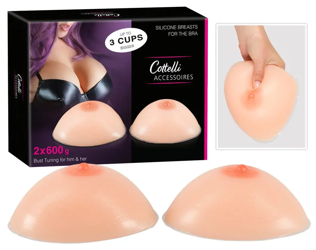 Cottelli - Silikónový push-up s bradavkami (2x600g)