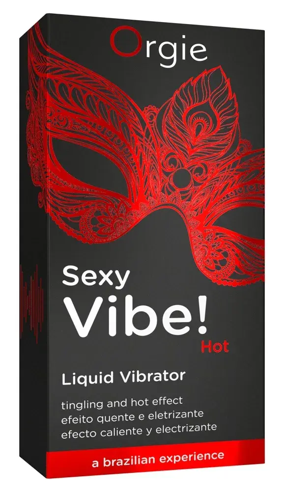 Orgie Sexy Vibe HOT - jahodový, hrejivý tekutý vibrátor (15ml)