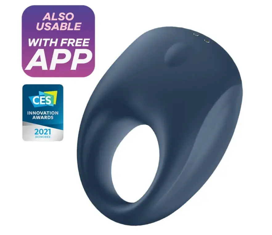 Satisfyer Strong One - inteligentný erekčný krúžok (modrý)