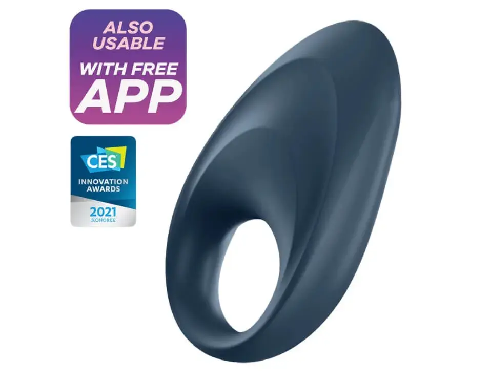 Satisfyer Mighty One - inteligentný vibračný krúžok na penis (modrý)