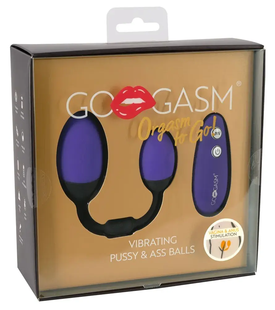 GoGasm Duo vibrátor - pre zadoček a vagínu (fialovo-čierny)