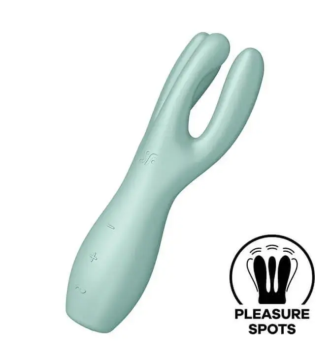 Satisfyer Trojka 3 - nabíjací klitorisový vibrátor (mentol)