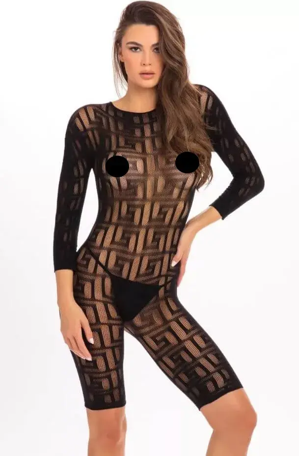 Rene Rofe - krátky sexy overal (S-L) - čierny