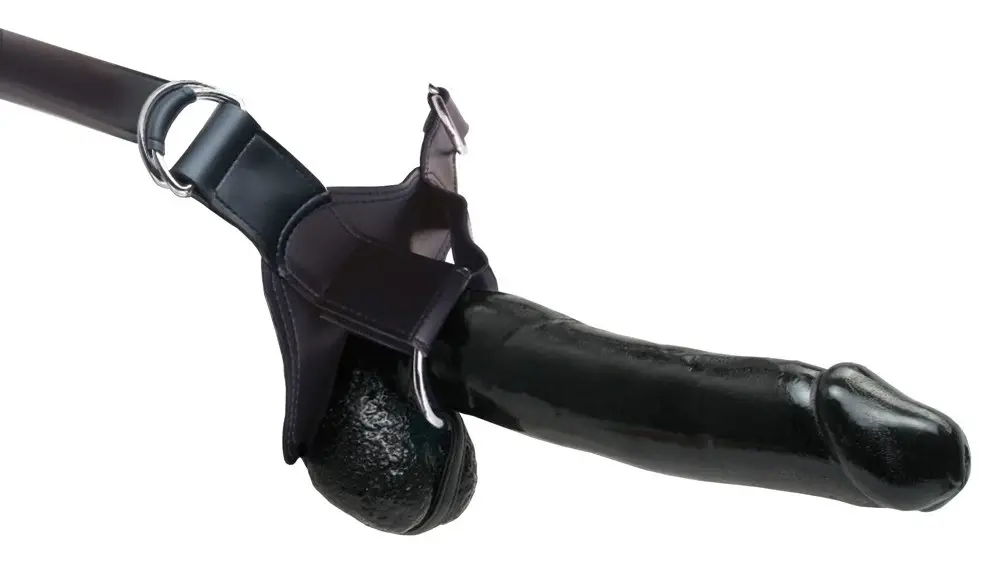 Fetish Strap-On 12 - dutý čierny pripinací dildó