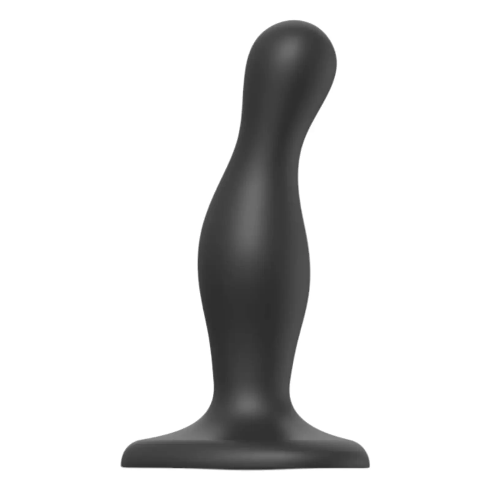 Strap-on-me Curvy S - vlnitý s prísavkou, čierny dildo