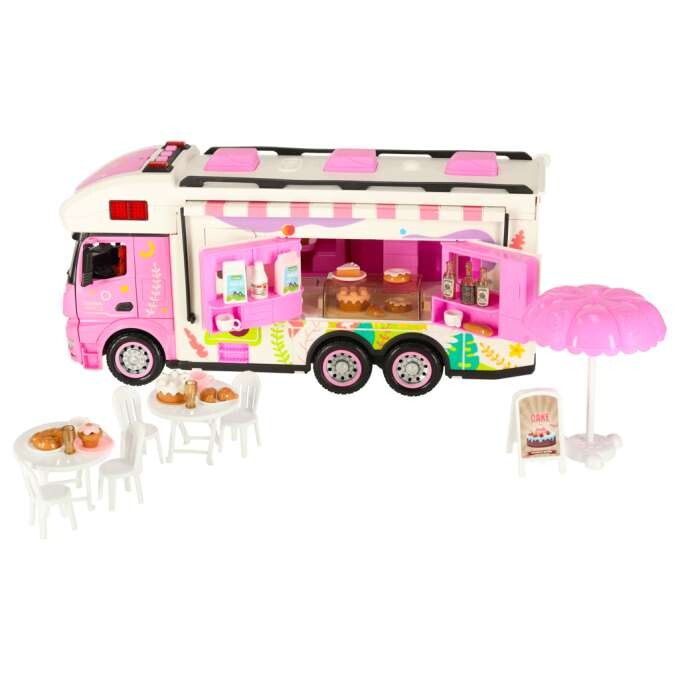 Diaľkovo ovládaný karavan - 2,4 GHz zvuky - svetlá - príslušenstvo - ružová