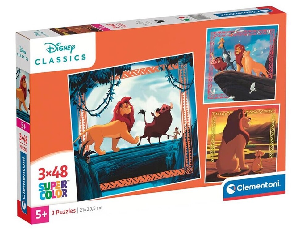 Clementoni Puzzle 3x48 Leví kráľ