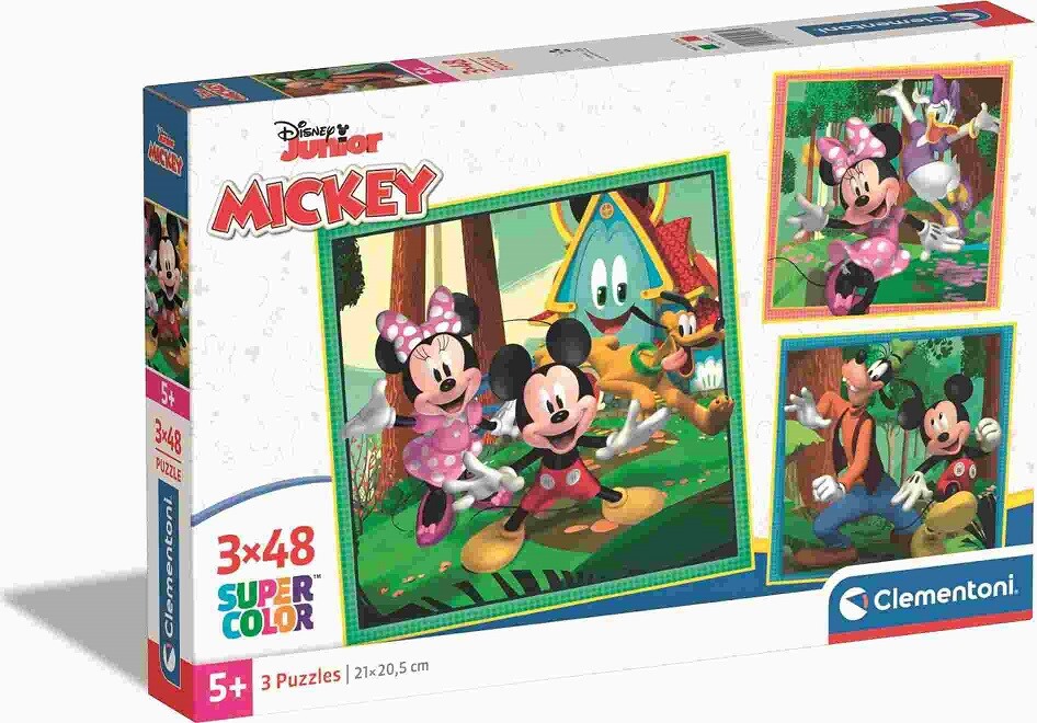 Clementoni Puzzle 3x48 Mickey junior
