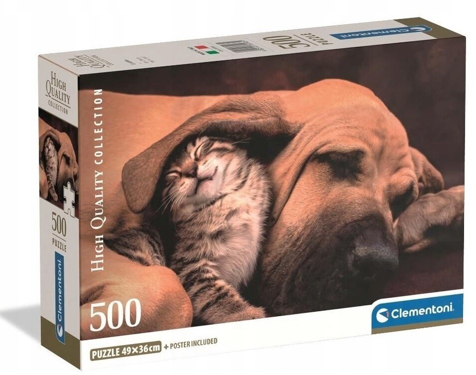 Clementoni Puzzle 500 Mačka a psík