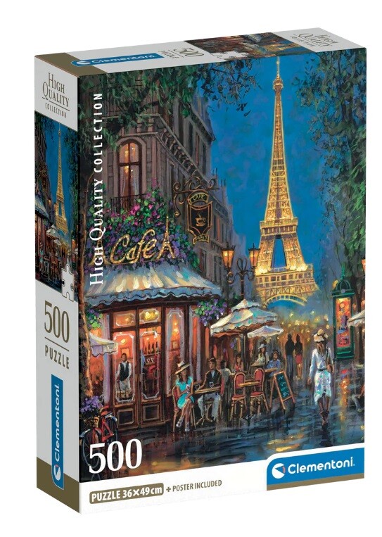 Clementoni Puzzle 500 Noc pri Eiffelovej kaviarni