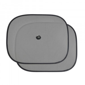 Slnečná clona na bočné sklá -  44 x 37cm čierna (2ks)