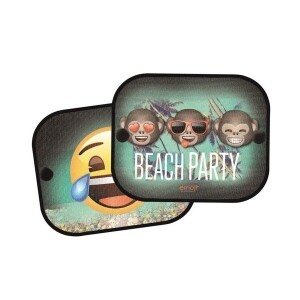 Slnečná clona na bočné okná - s detským motívom EMOJI (2ks)