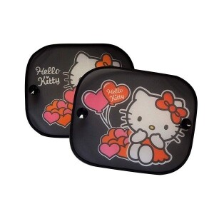 Slnečná clona na bočné okná - s detským motívom HELLO KITTY (2ks)