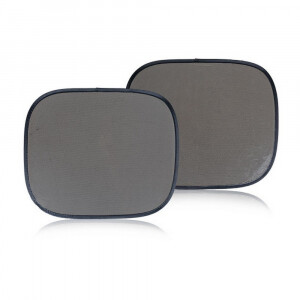 Slnečná clona na bočné sklá - samodržiaca 44 x 36cm čierna (2ks)