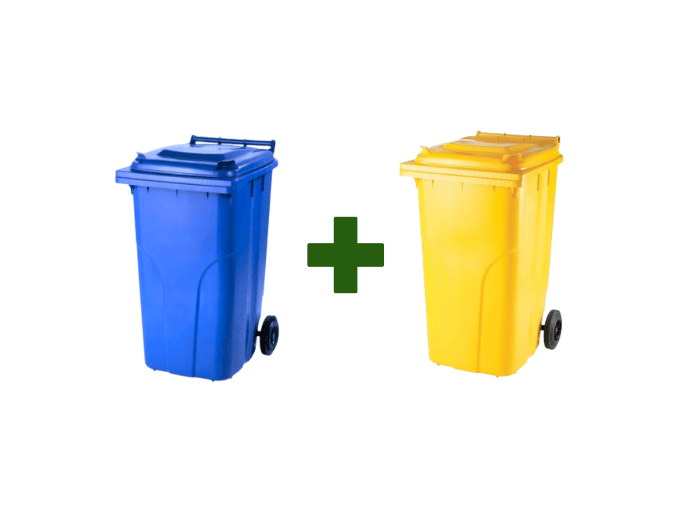Akciový balíček - Popolnica Odpadová nádoba 240L modrá + žltá