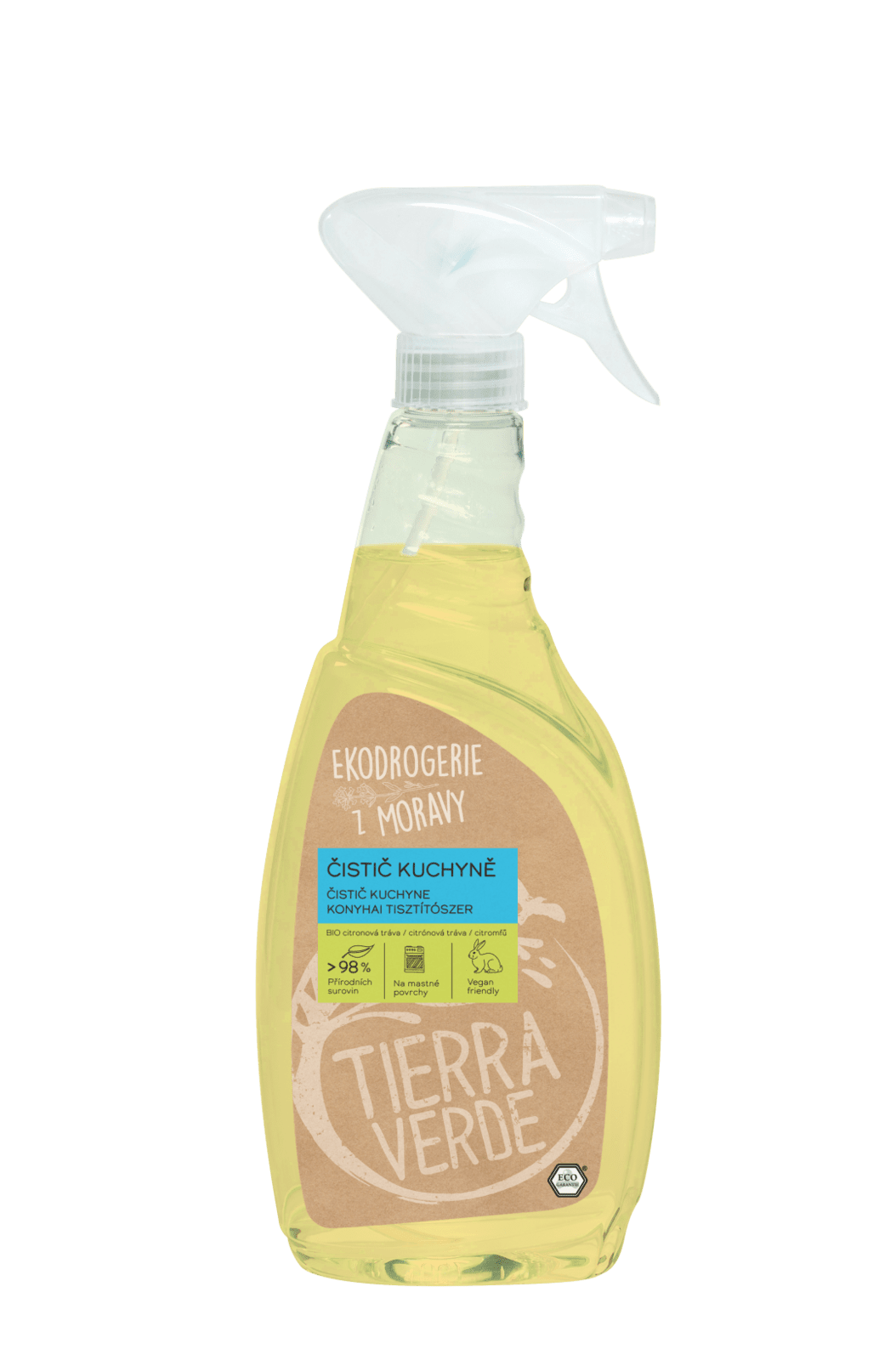 TIERRA VERDE Čistič kuchyne s BIO silicou citrónovej trávy (rozprašovač) 750 ml