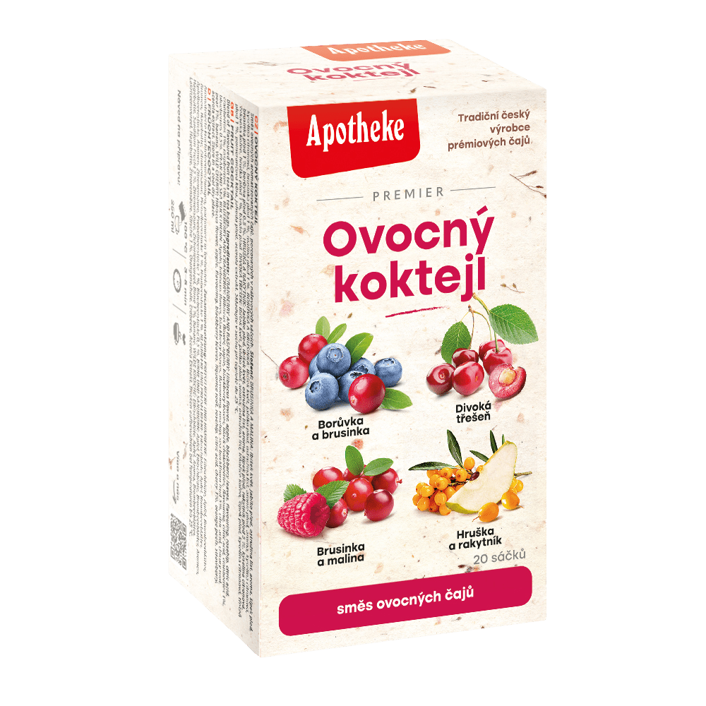 APOTHEKE Premier, Ovocný koktail zmes čajov 5 x 4 vrecúšok