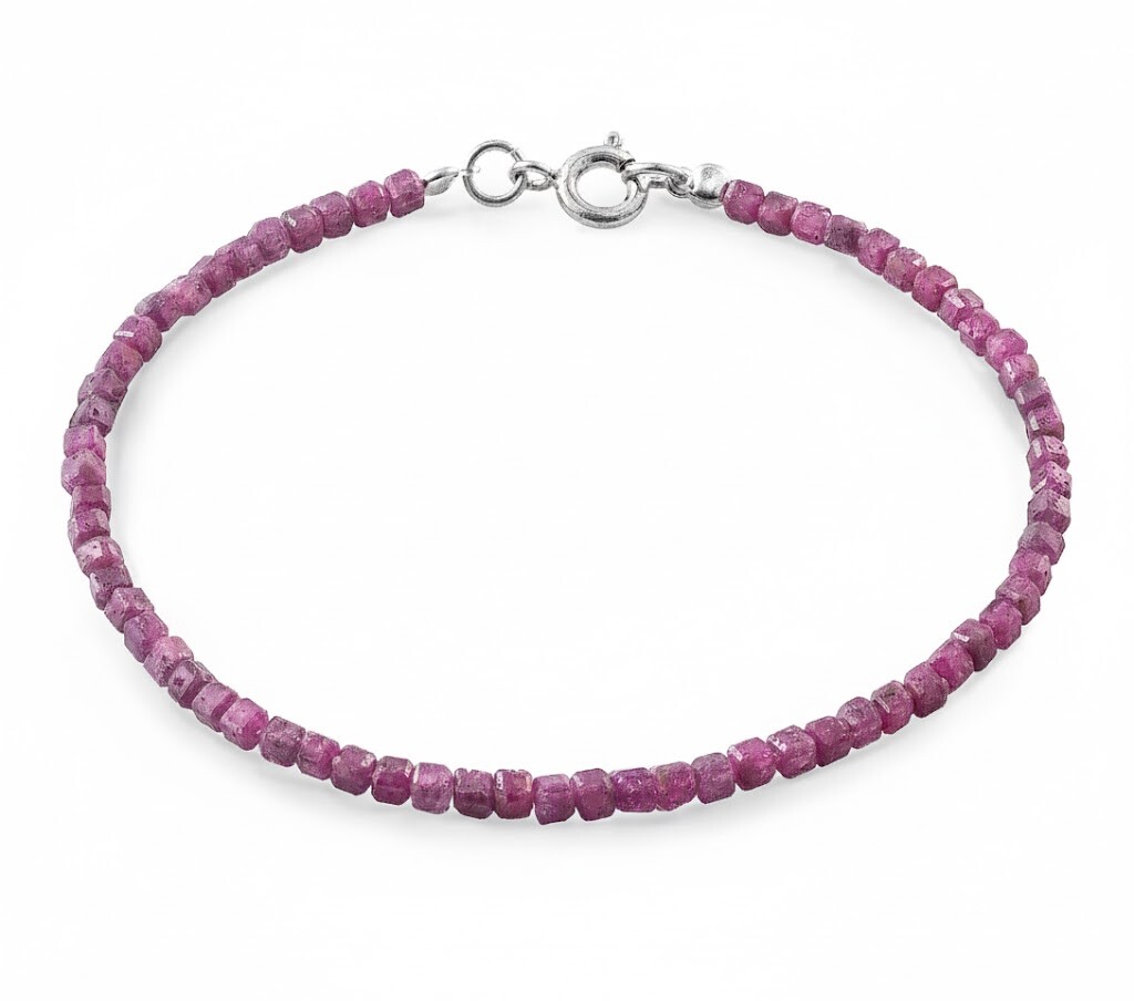 AGAIN Jewelry Rubínový náramok s korálkami AJKNR014