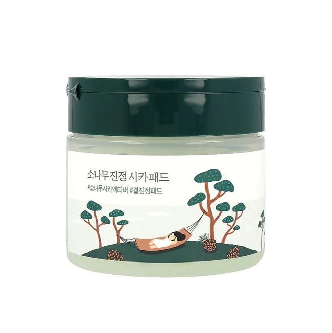 ROUND LAB Upokojujúce tonizujúce tampóny Pine (Calming Cica Pad) 50 ks