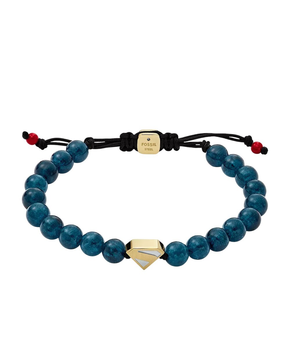 Fossil Pánsky korálkový náramok z kremenca Superman JFC04891998