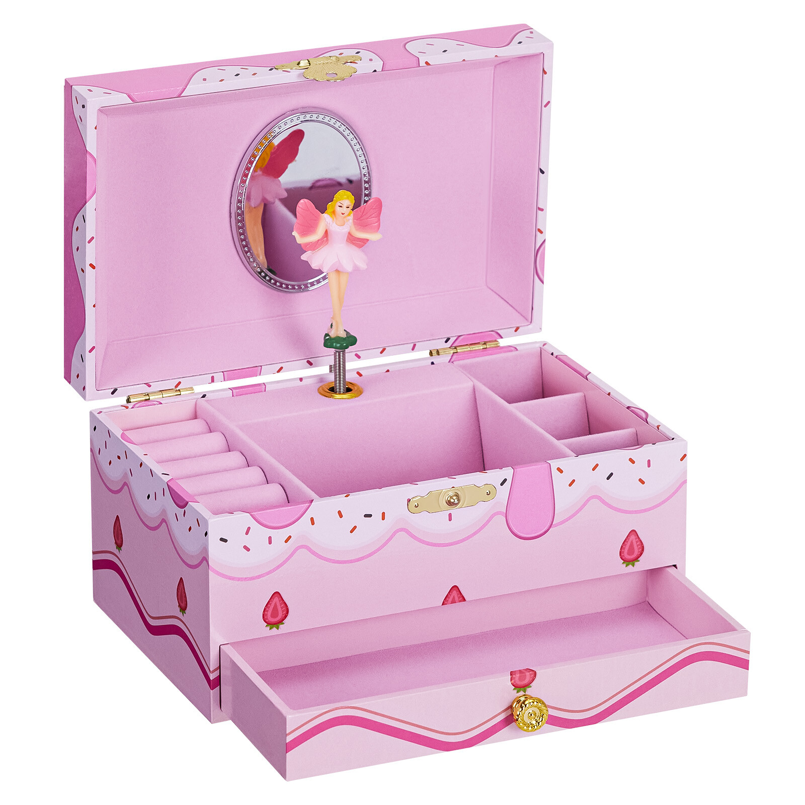 Troli Ružová detská hracia šperkovnica Balerína